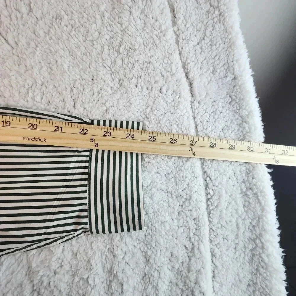 Tommy Hilfiger Vintage Green/White Striped Button Down Shirt Mens XL - Picture 7 of 10